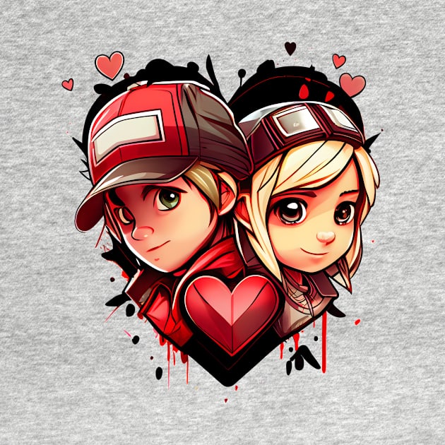 Young couple in love with a baseball cap by MLArtifex